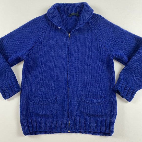 Homemade Other - Vintage 60s 70s Shawl Collar Cowichan Curling Cardigan Sweater Mens Large Wool